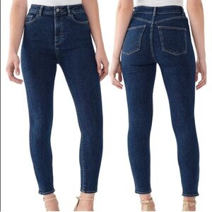 DL1961 Chrissy Cropped Ultra High Rise Skinny Jeans size 24